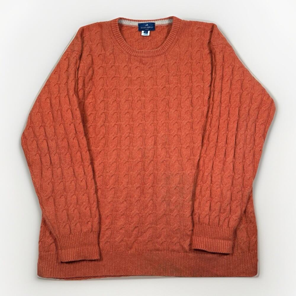 Hickey Freeman Burnt Orange Crewneck Sweater